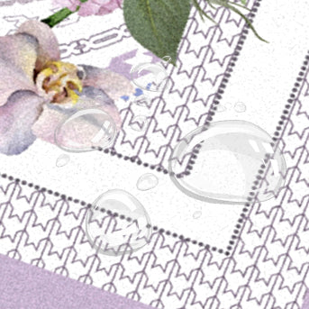 "Secret Violet Garden" Waterproof Table Runner