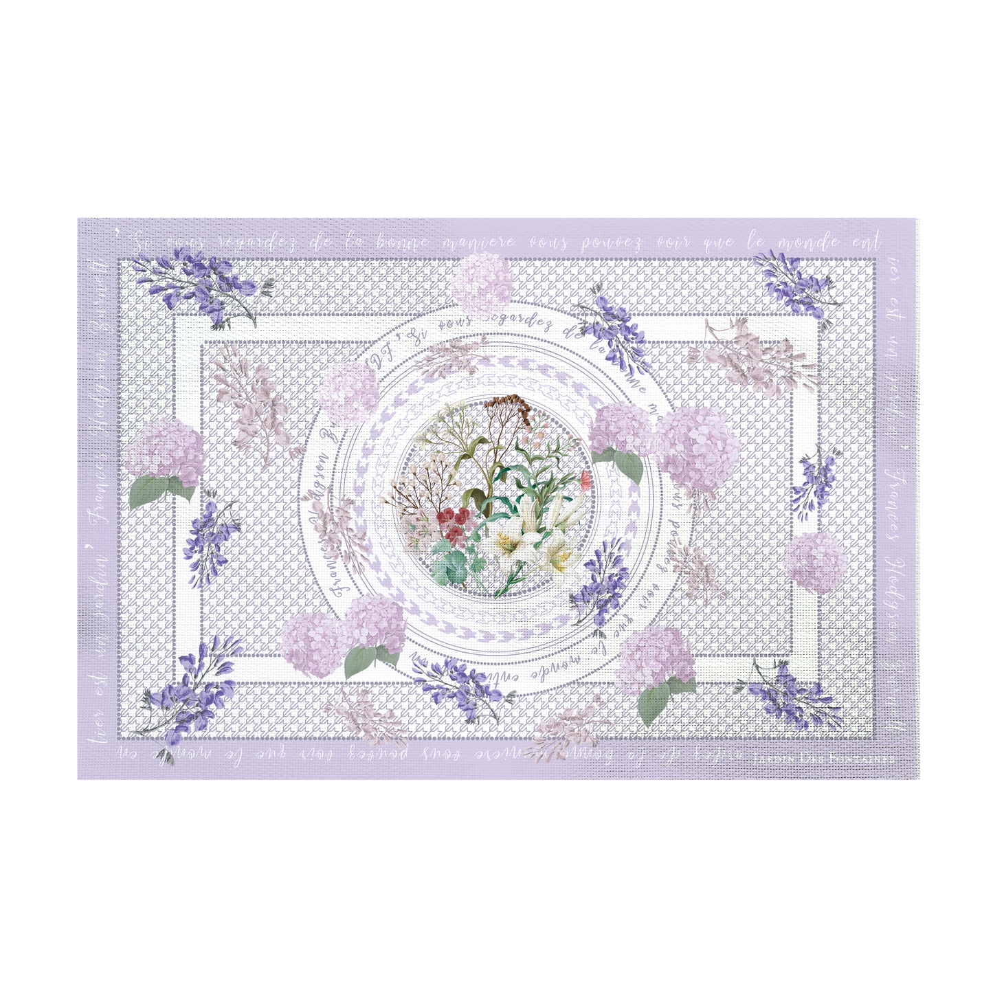 "Secret Violet Garden" Woven Table Placemat