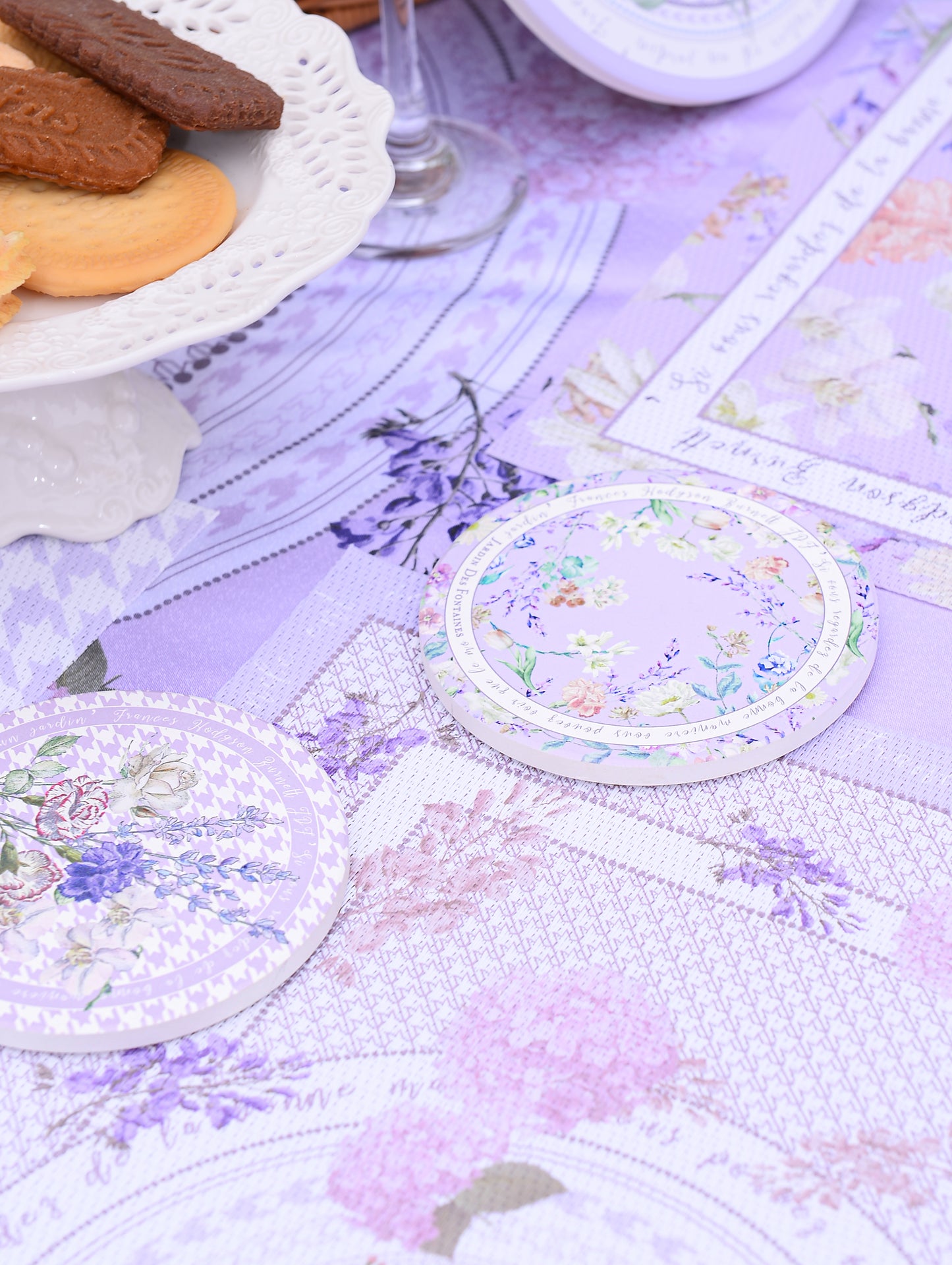 "Secret Violet Garden" Ceramic Coaster