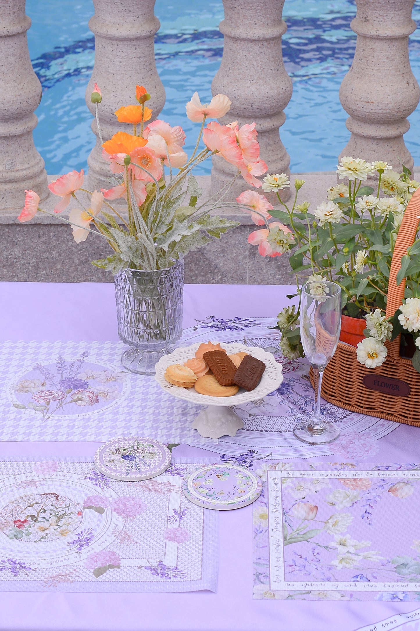 "Secret Violet Garden" Ceramic Coaster