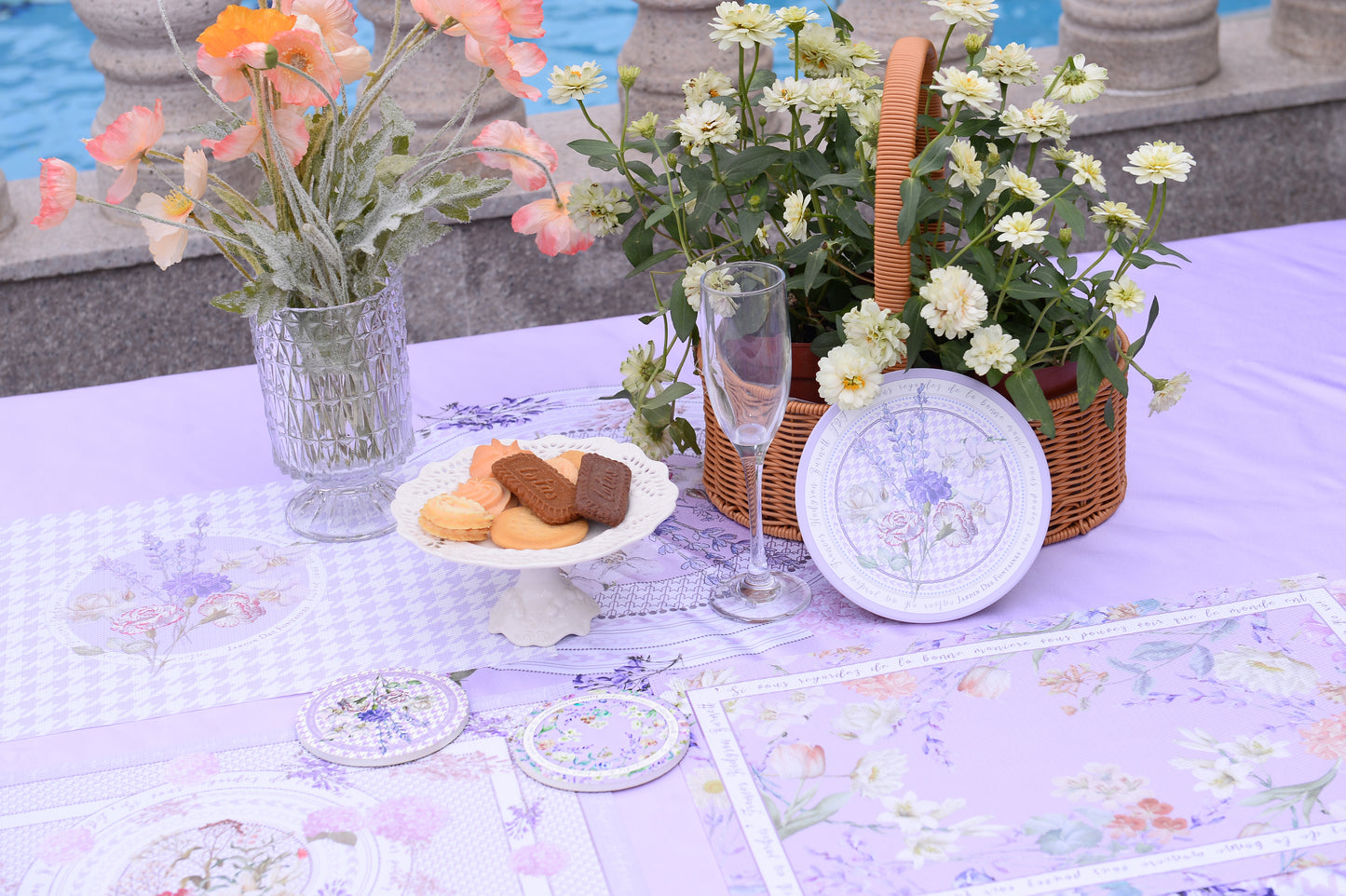 "Secret Violet Garden" Ceramic Coaster