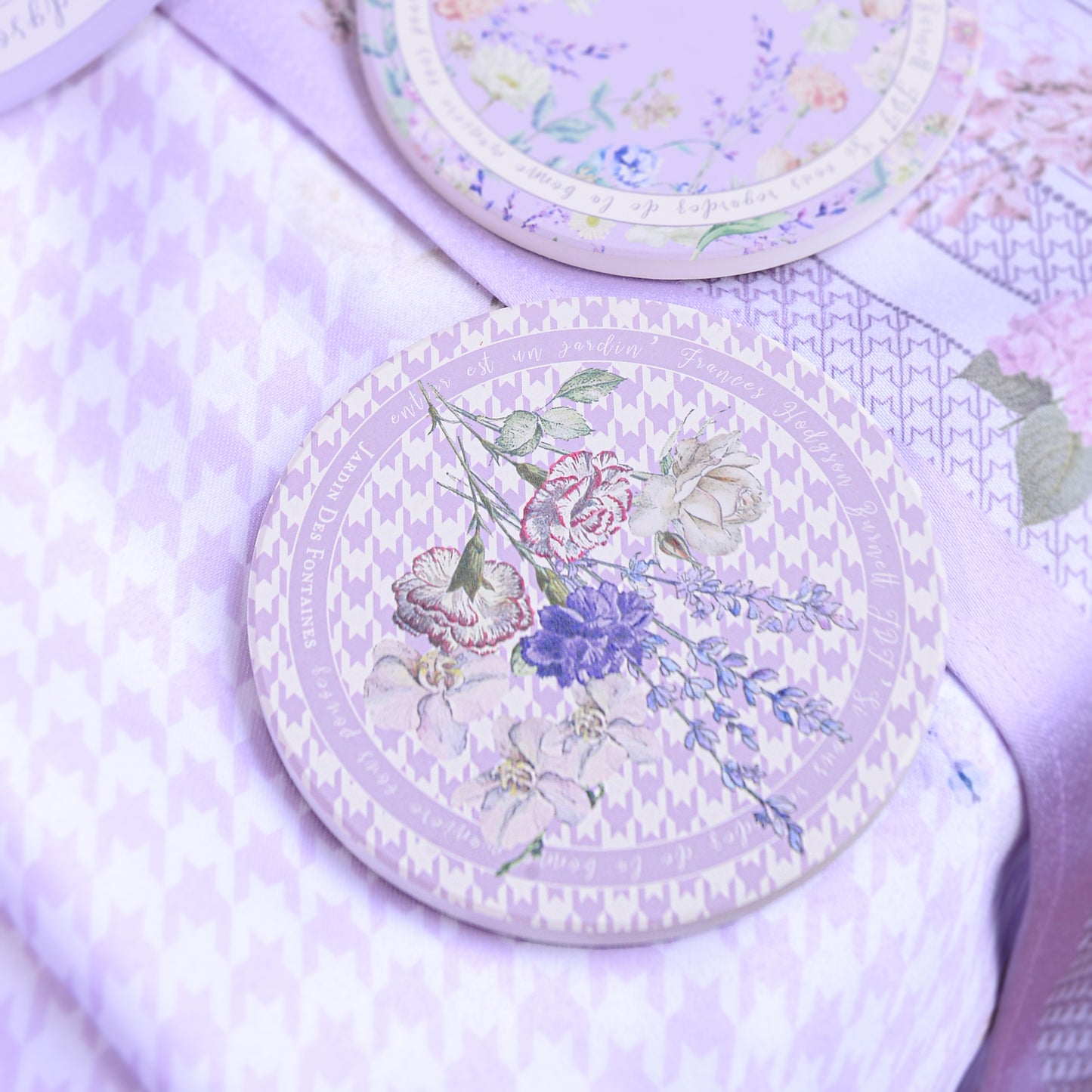 "Secret Violet Garden" Ceramic Coaster