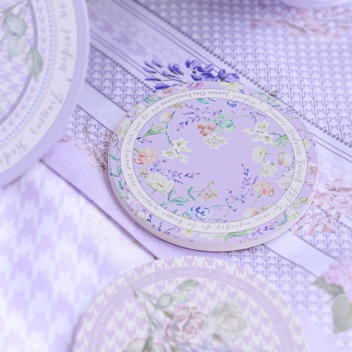 "Secret Violet Garden" Ceramic Coaster