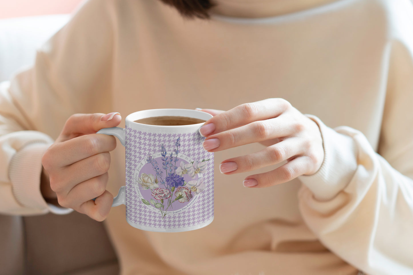 "Secret Violet Garden" Porcelain Mug With Lid 350ml