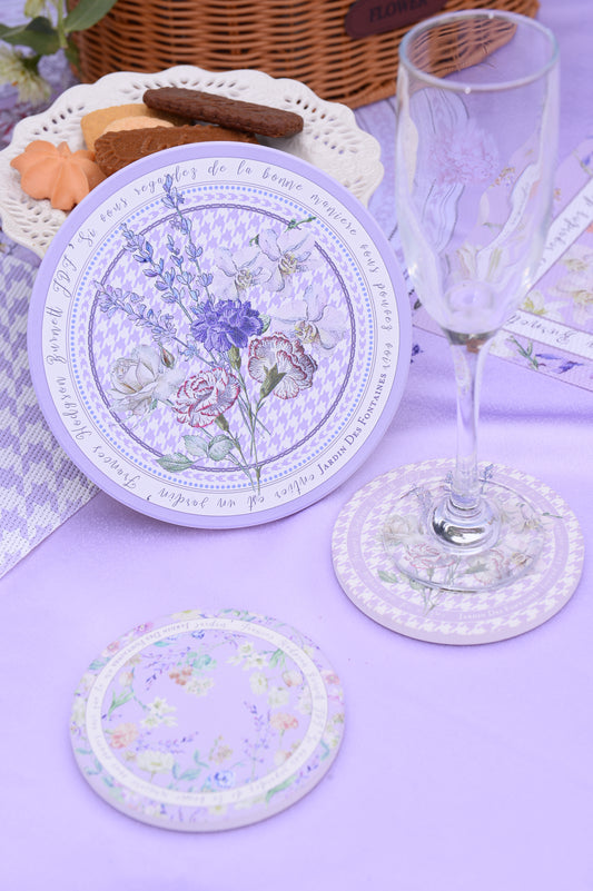 "Secret Violet Garden" Ceramic Potholder,  Hot Pad