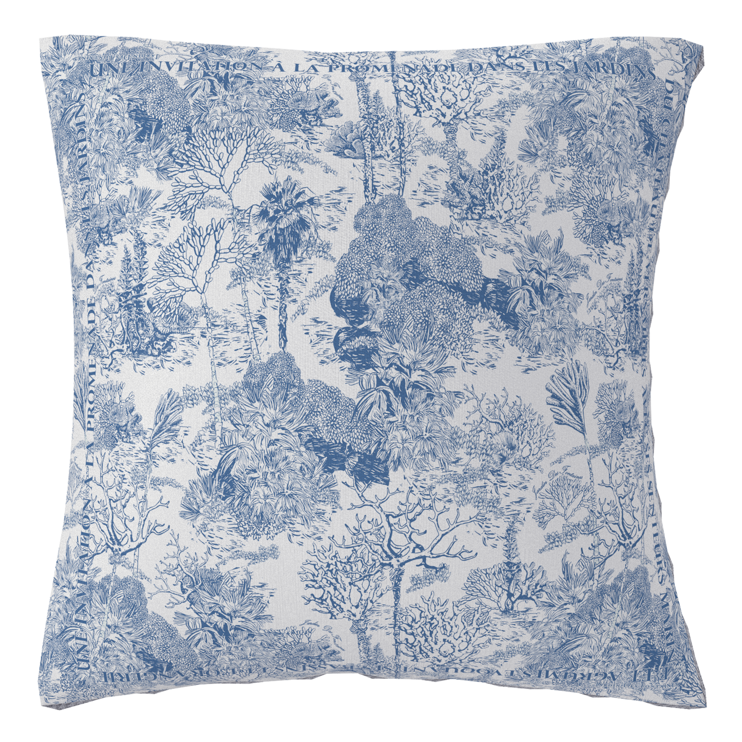 "Toile De Jouy" Quilt Blanket Pillow 2 In 1