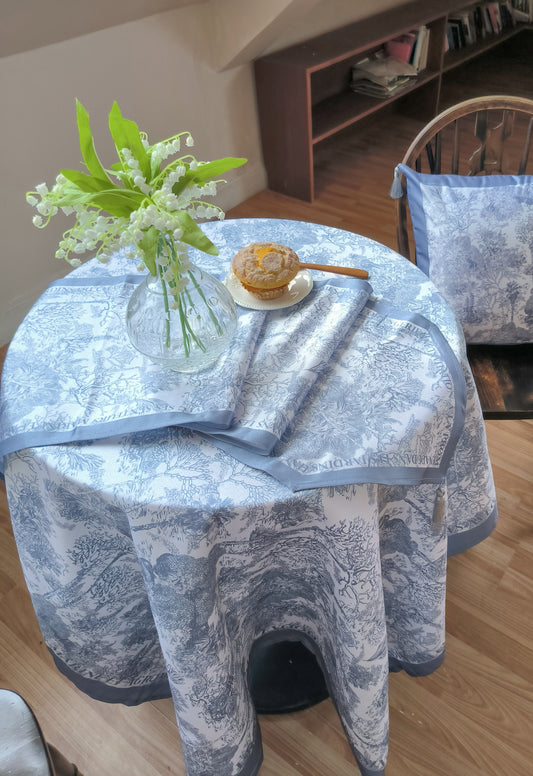 "Toile De Jouy" Waterproof Tablecloth