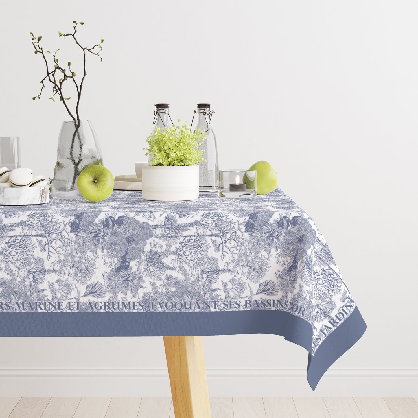 "Toile De Jouy" Waterproof Tablecloth