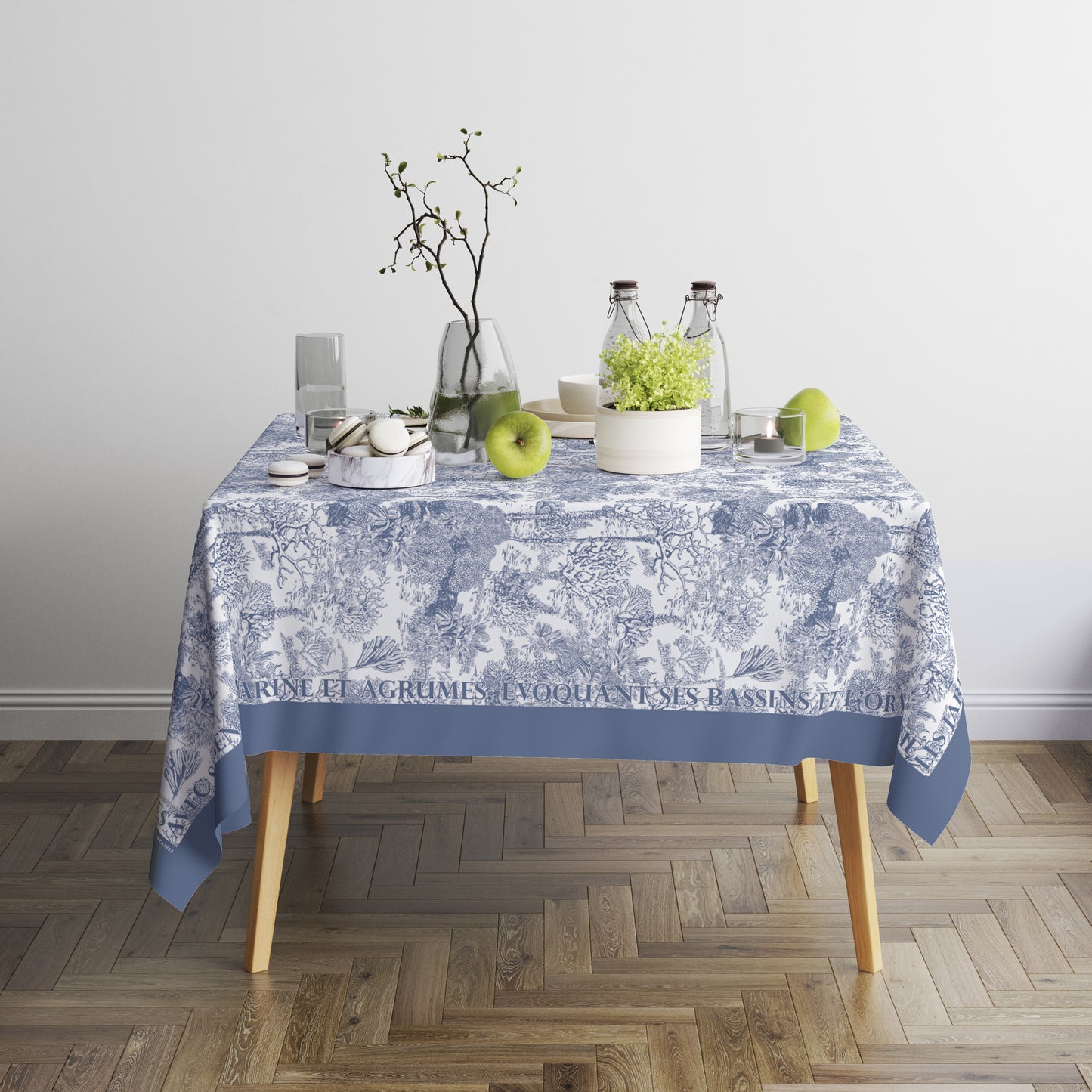 "Toile De Jouy" Waterproof Tablecloth