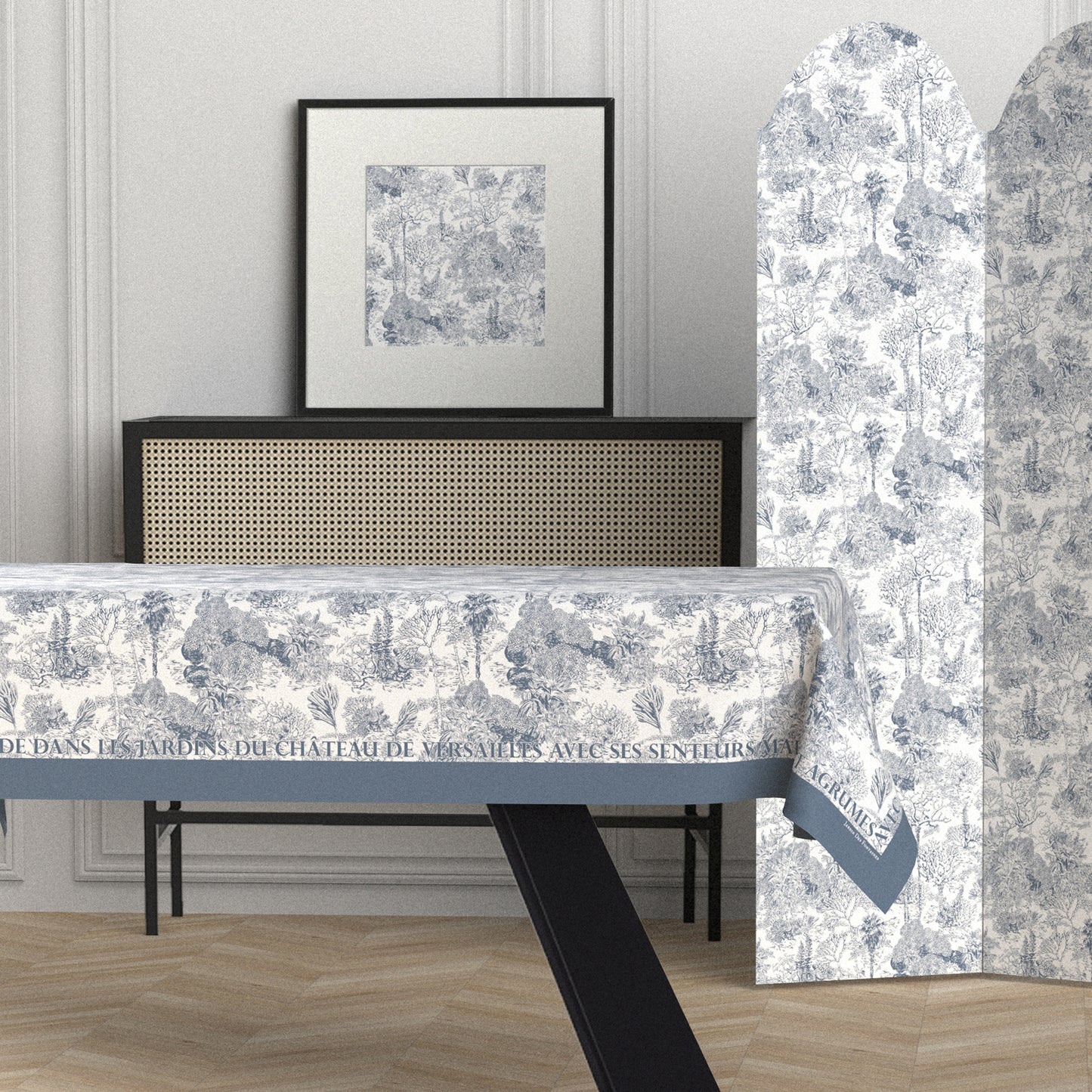 "Toile De Jouy" Waterproof Tablecloth