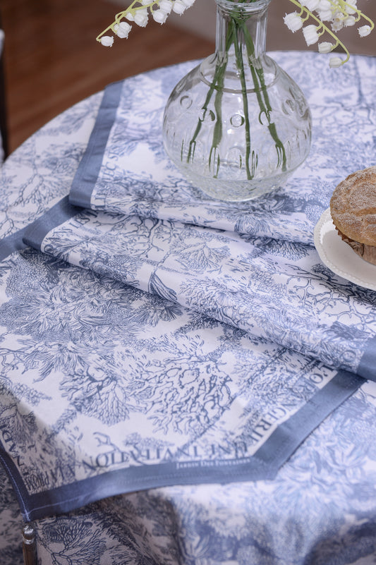 "Toile De Jouy" Waterproof Table Runner