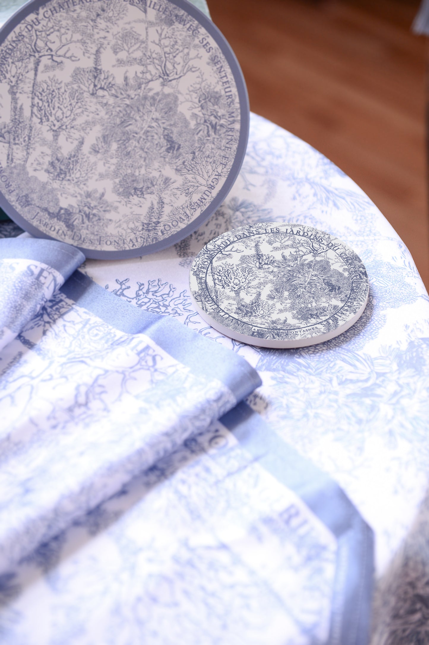 "Toile De Jouy" Ceramic Coaster