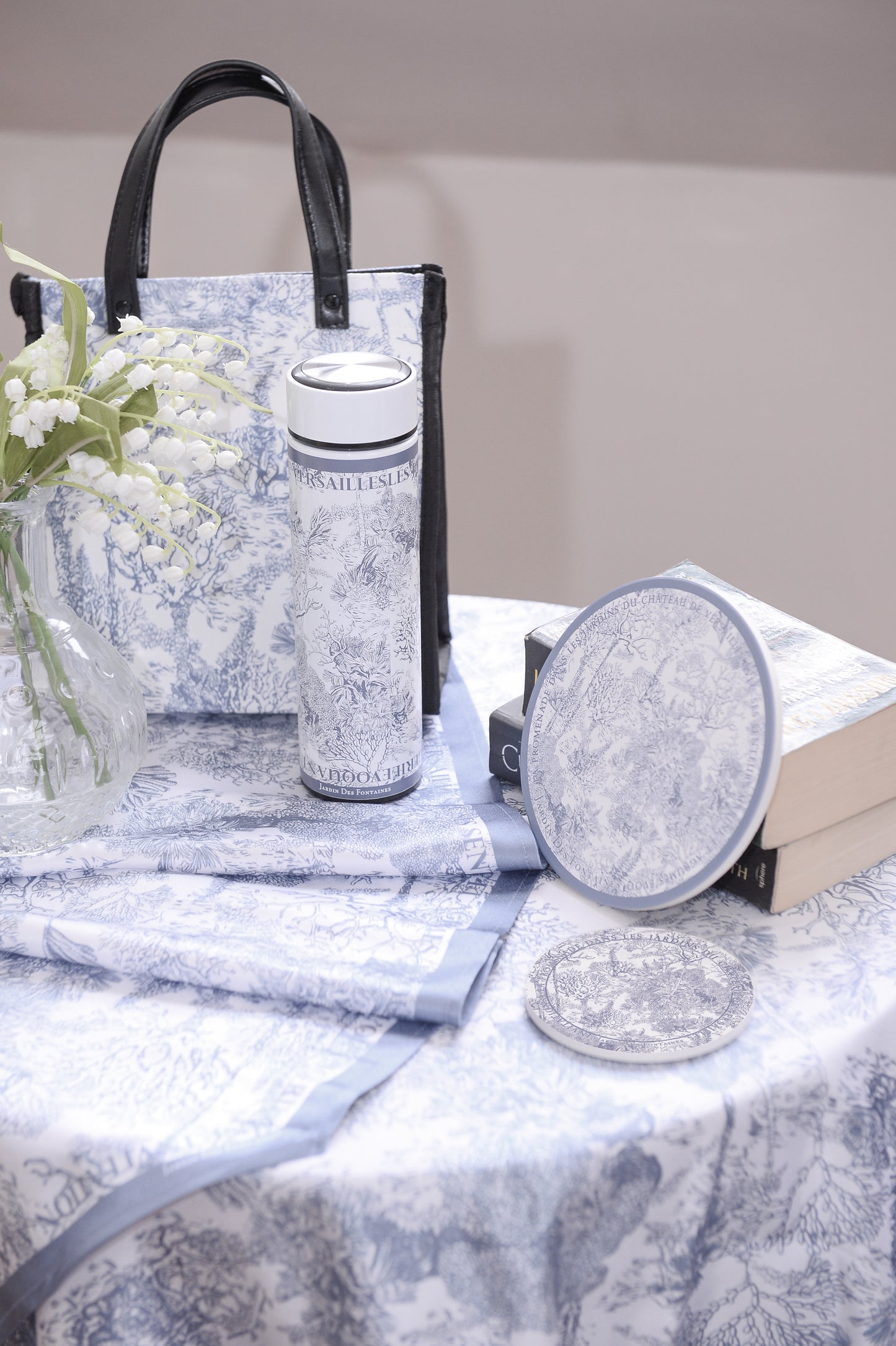 "Toile De Jouy" Ceramic Coaster