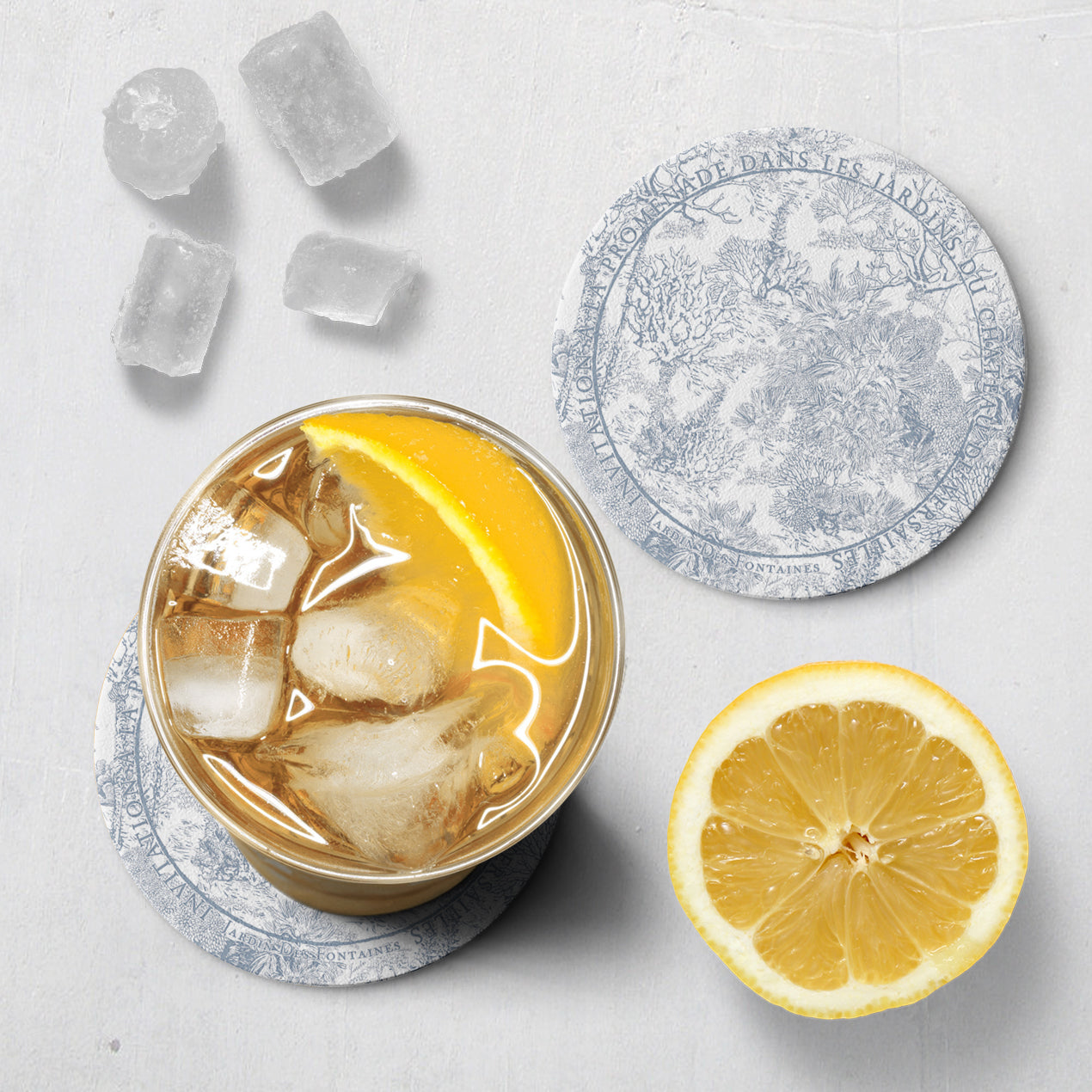 "Toile De Jouy" Ceramic Coaster