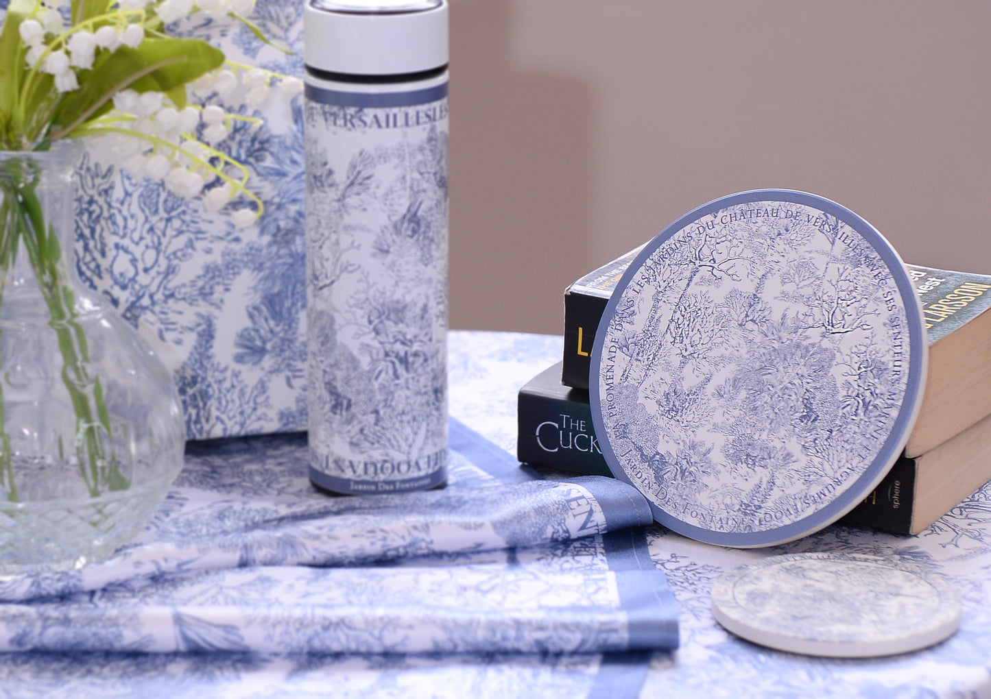 "Toile De Jouy" Ceramic Potholder,  Hot Pad