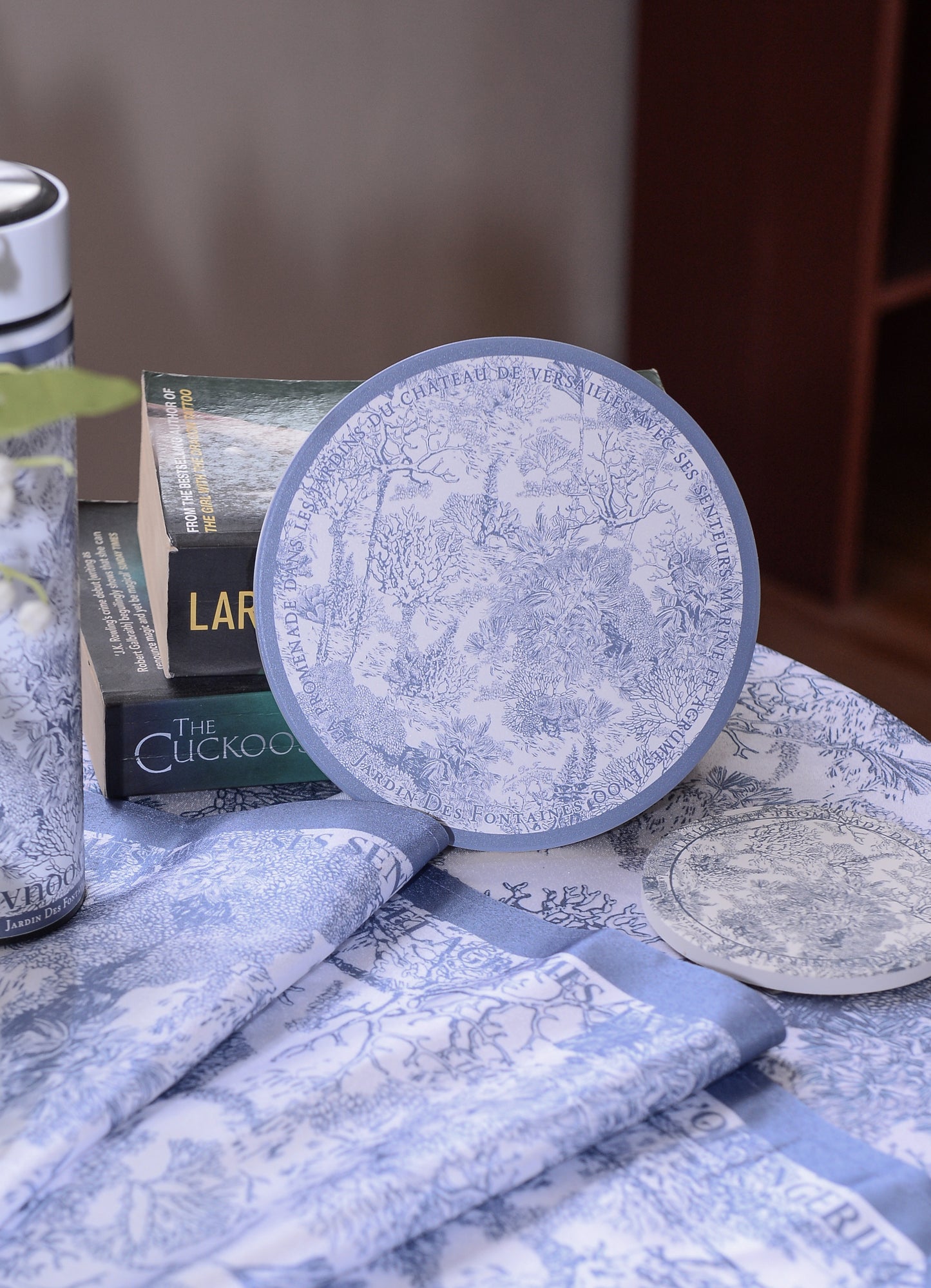 "Toile De Jouy" Ceramic Potholder,  Hot Pad