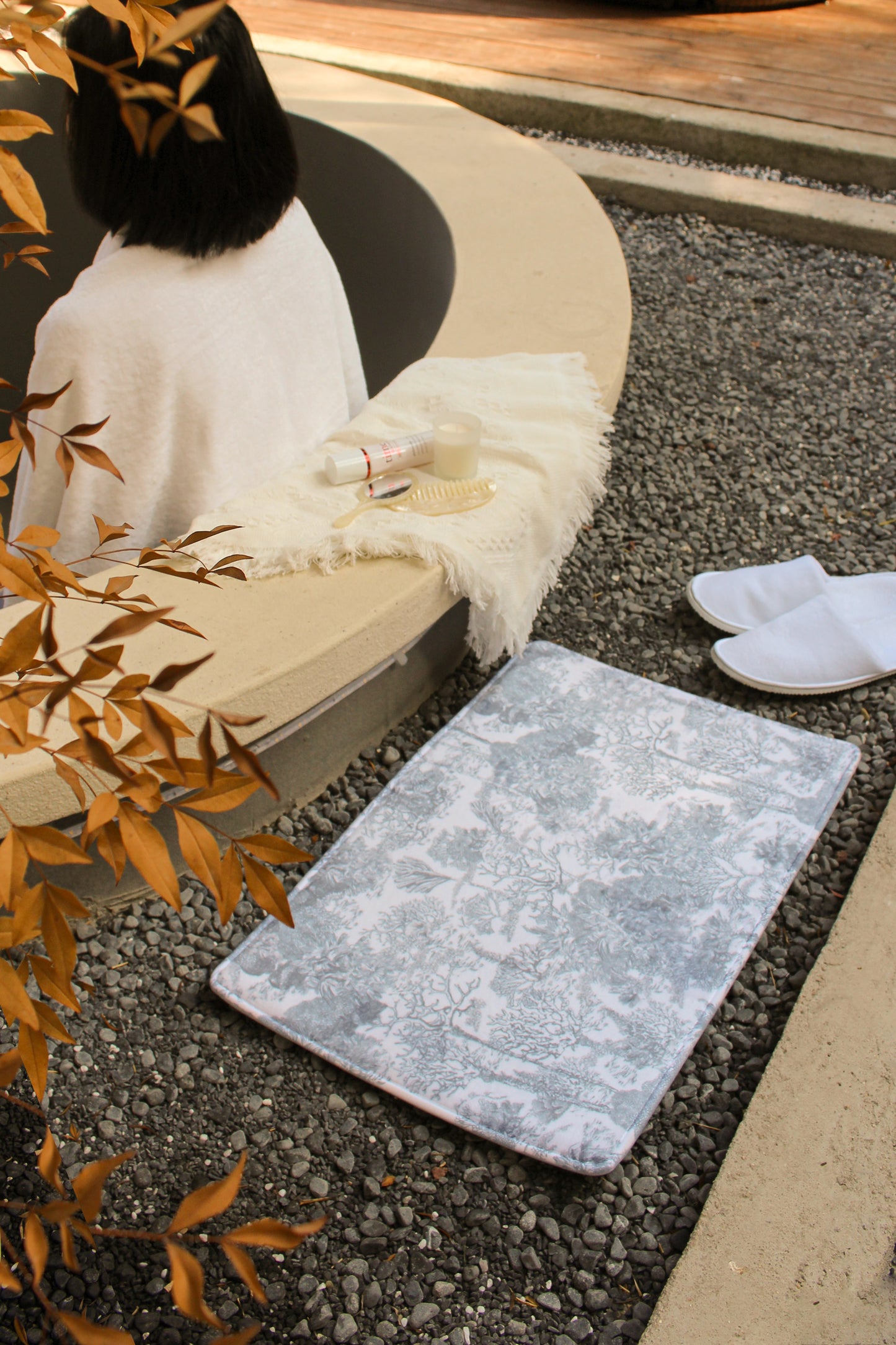 "Toile De Jouy" Bath Mat