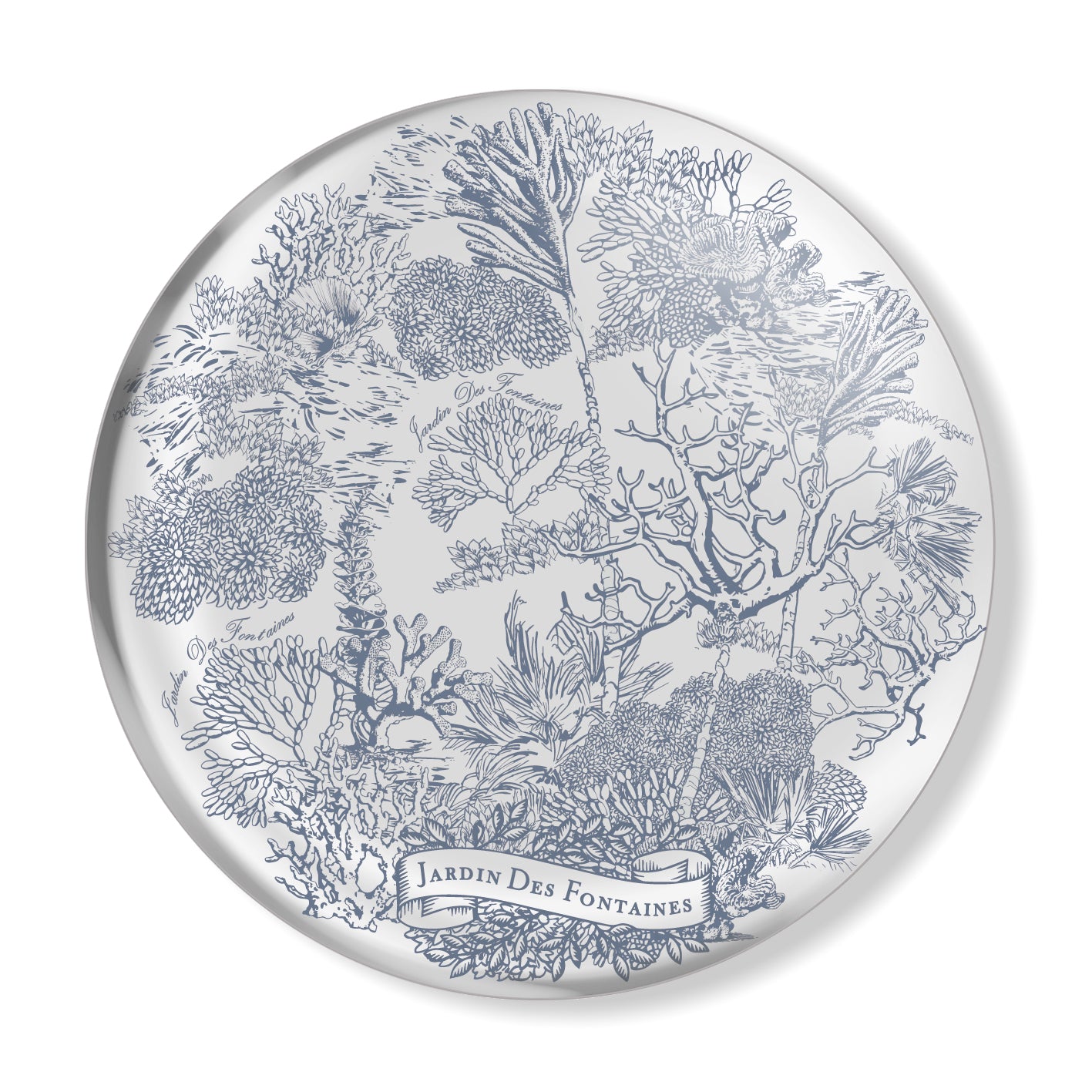"Toile De Jouy" Crystal Fridge Magnet 5cm