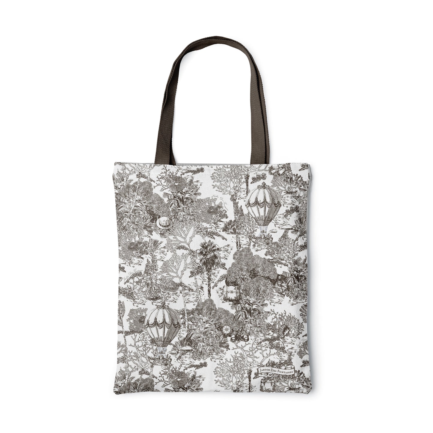 "Toile De Jouy" Cedar Brown Tote Bag