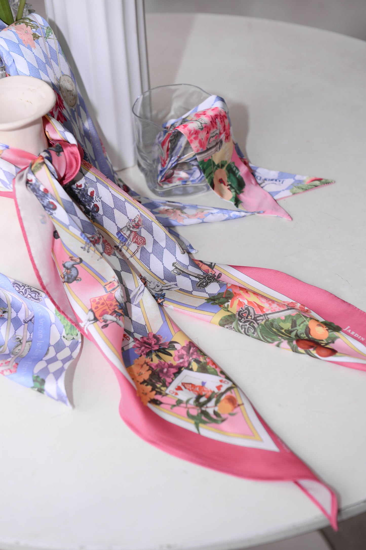 "Wonderful Adventure Dream" Diamond Shape Silky Scarf