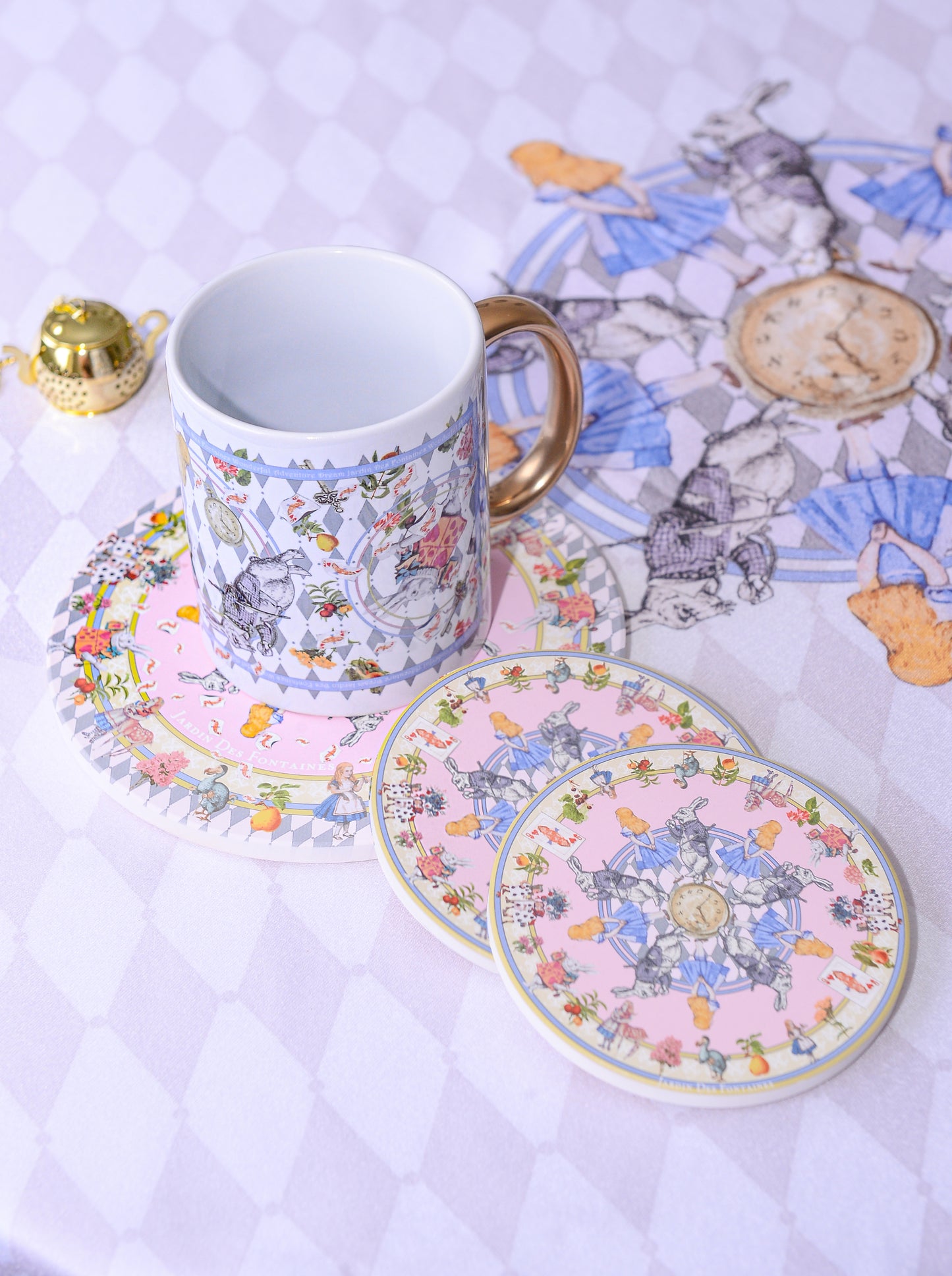 "Wonderful Adventure Dream" Mug, Tea Infuser and Coaster Set