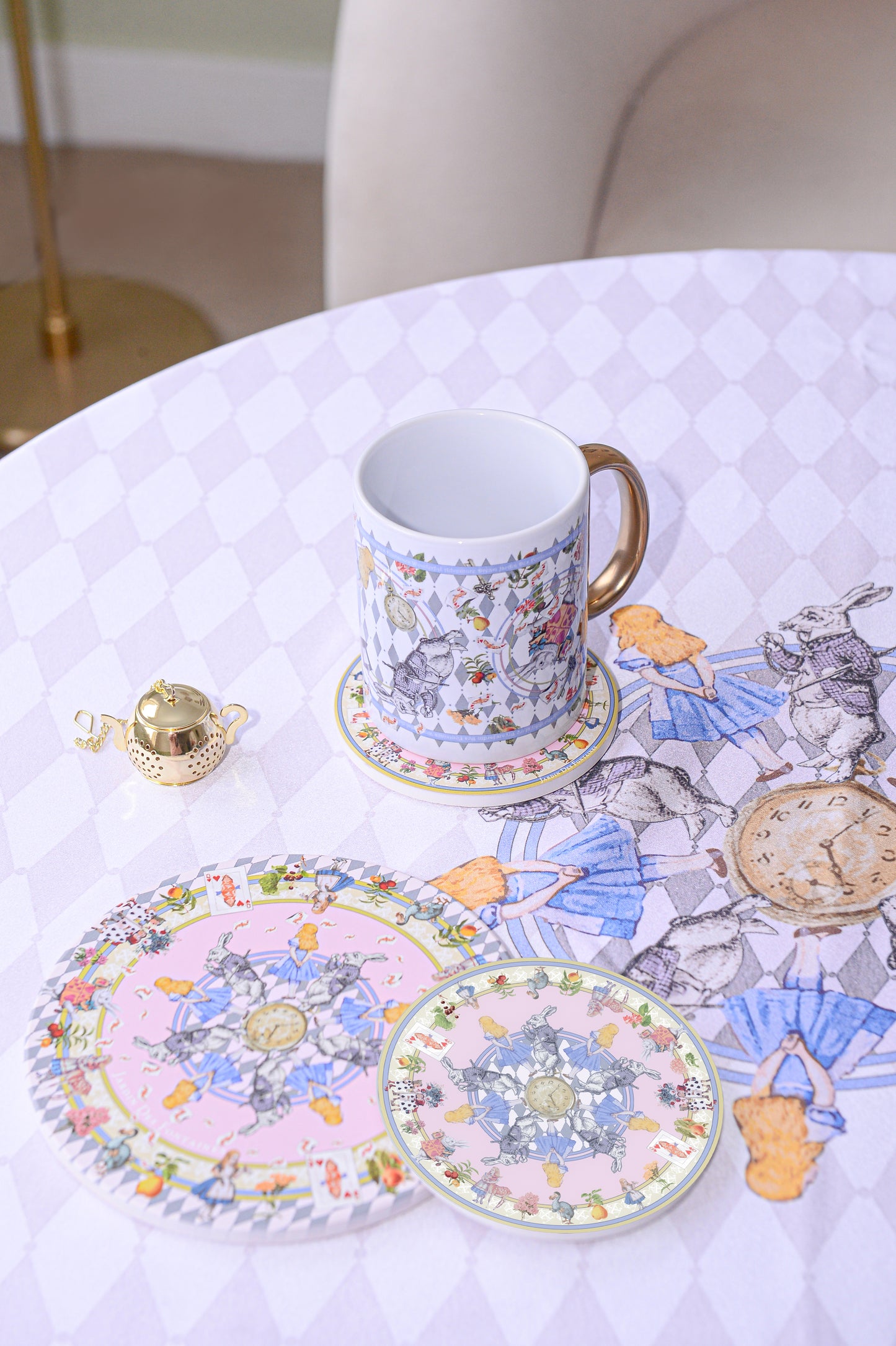 "Wonderful Adventure Dream" Mug, Tea Infuser and Coaster Set