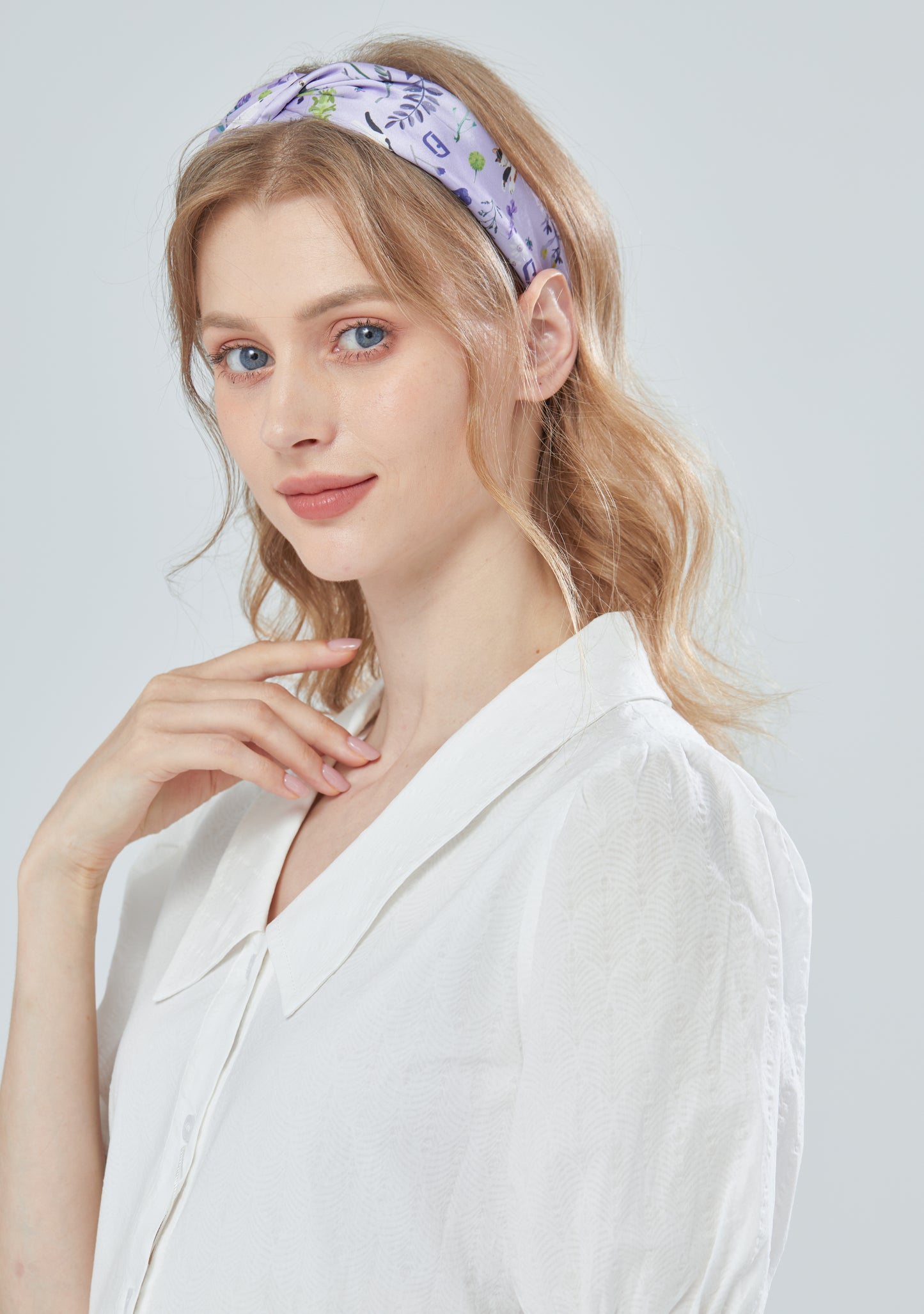 "Yogis Cat and Flower" Silky Head Band