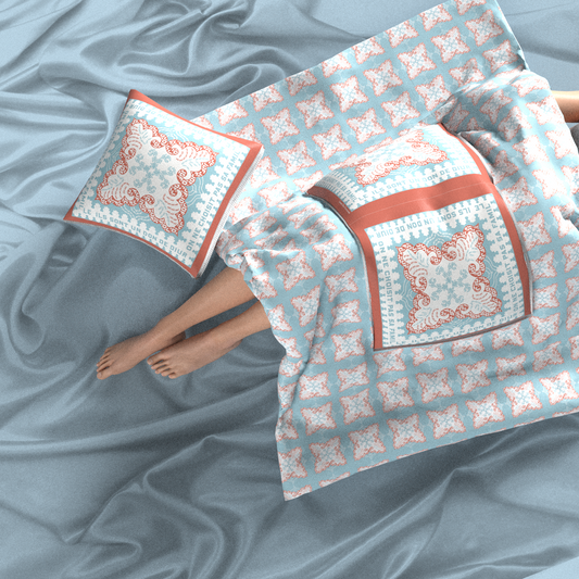 "Boho Paisley Chic" Quilt Blanket Pillow 2 in 1