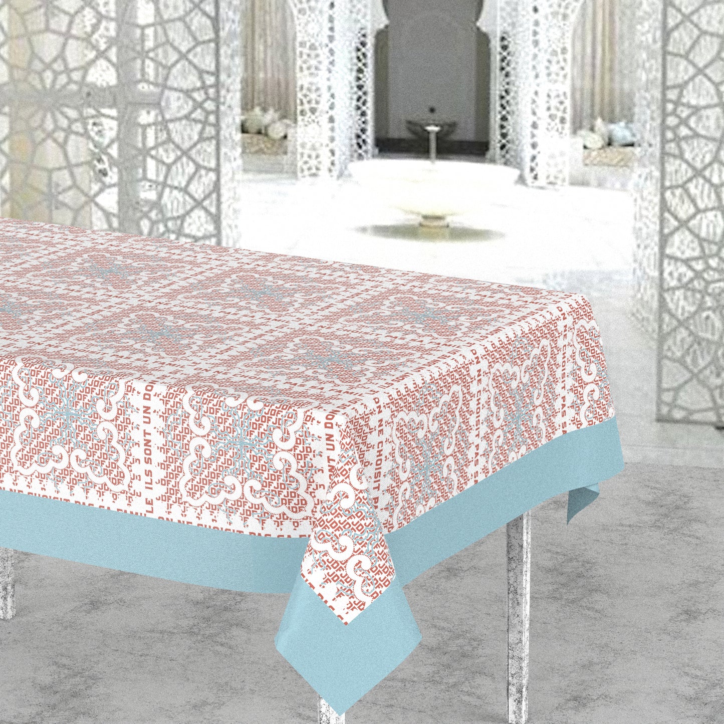 "Boho Paisley Chic" Waterproof Tablecloth