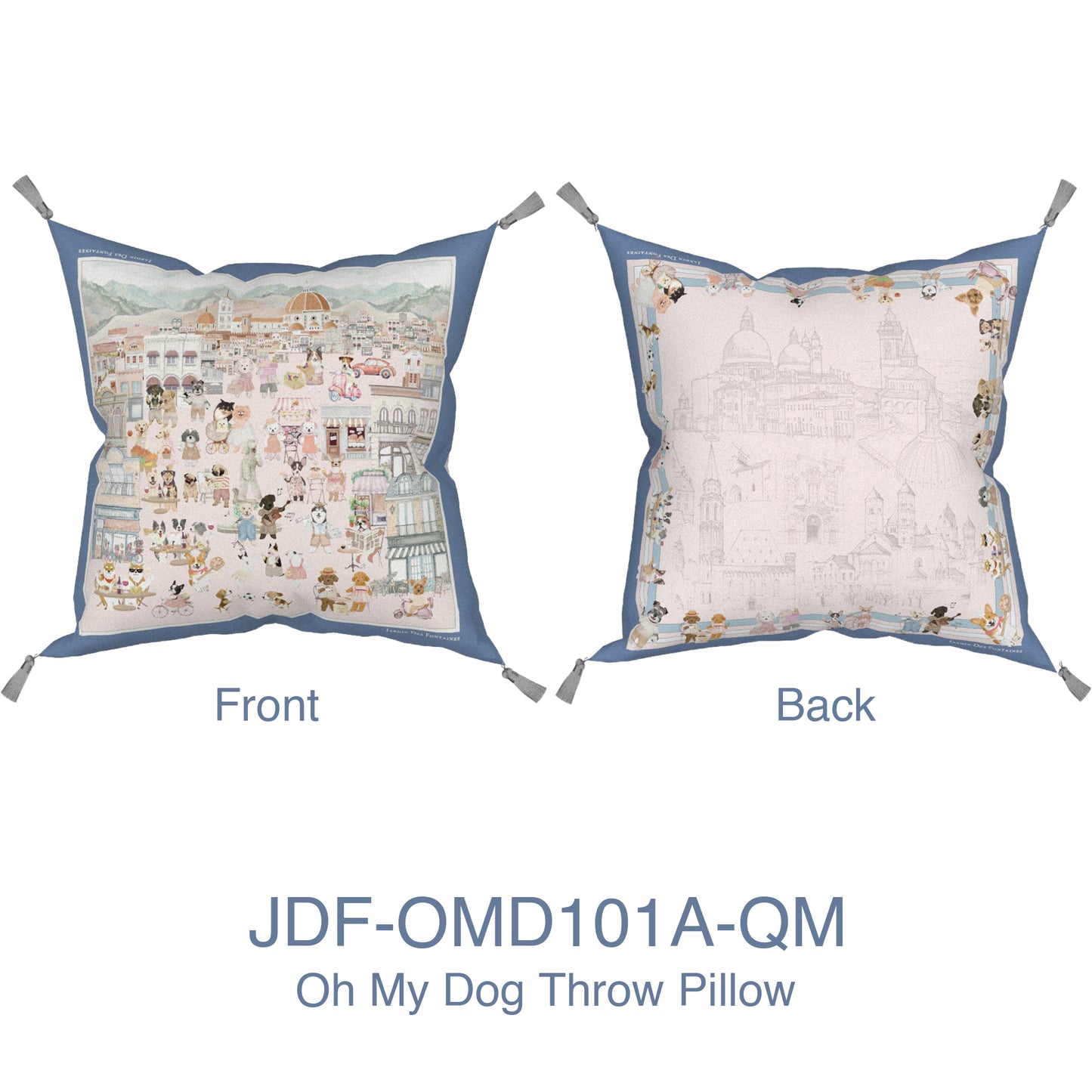 "Oh My Dog" Cushion, Throw Pillow