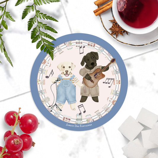 "Oh My Dog" Singing Labrador Ceramic Coaster