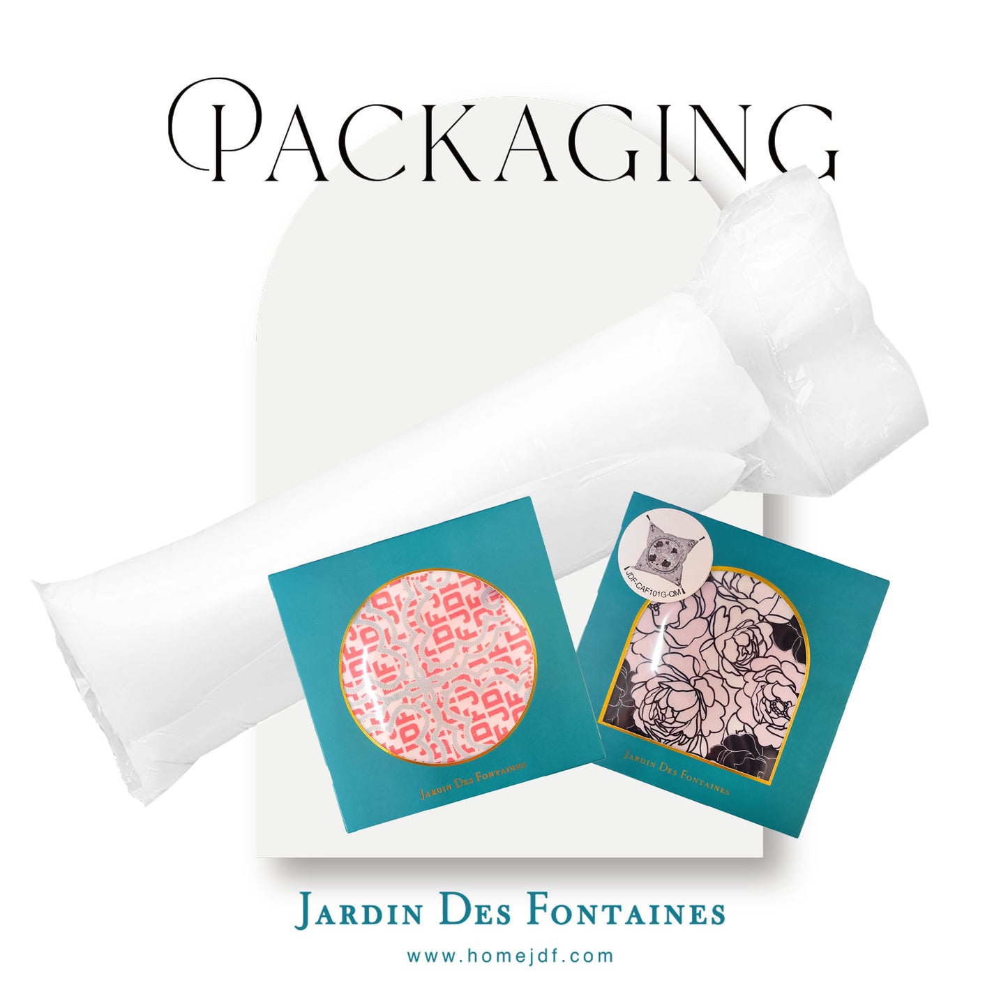 "Jardin Des Fontaines" Monogram Cushion, Throw Pillow