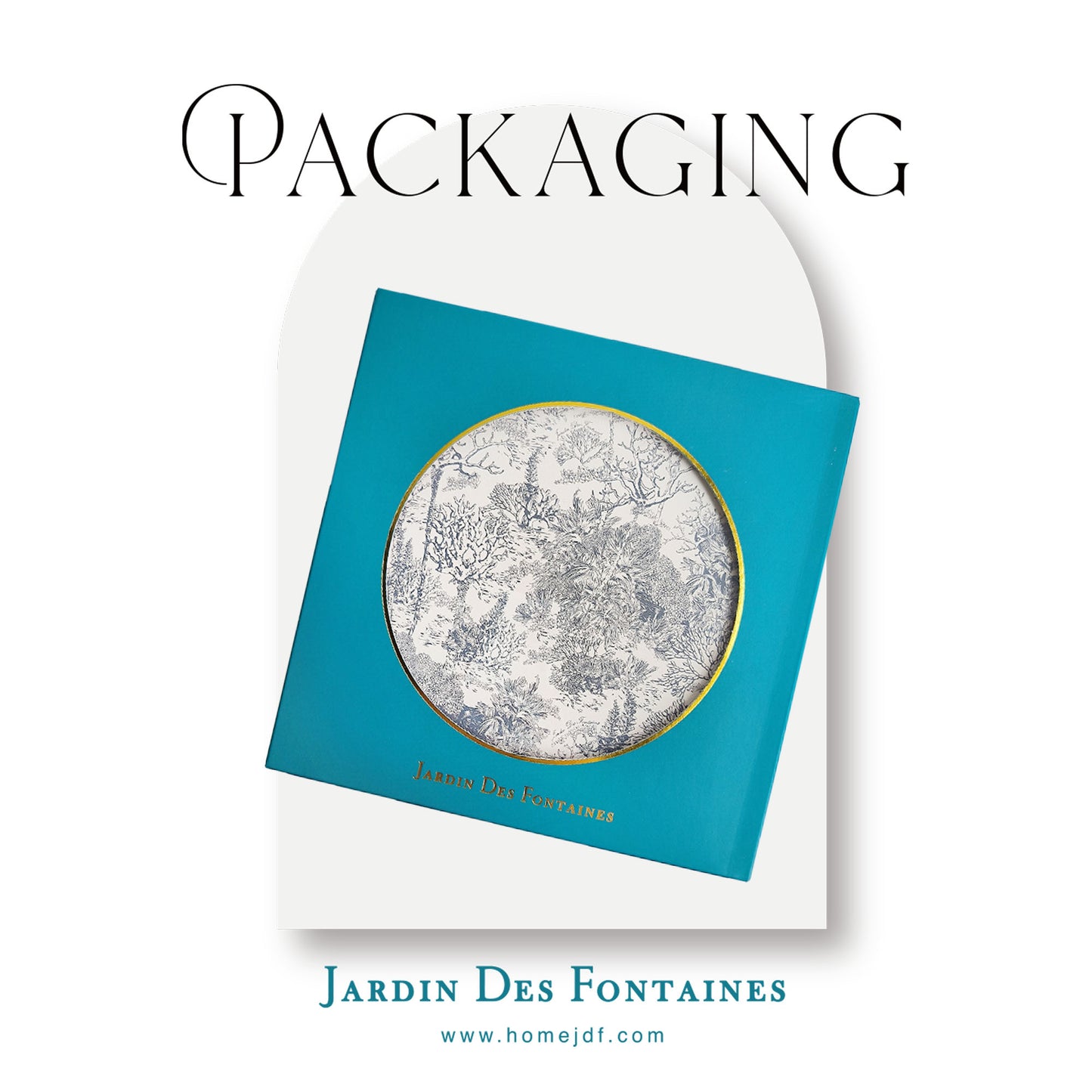 "Toile De Jouy" Ceramic Potholder,  Hot Pad