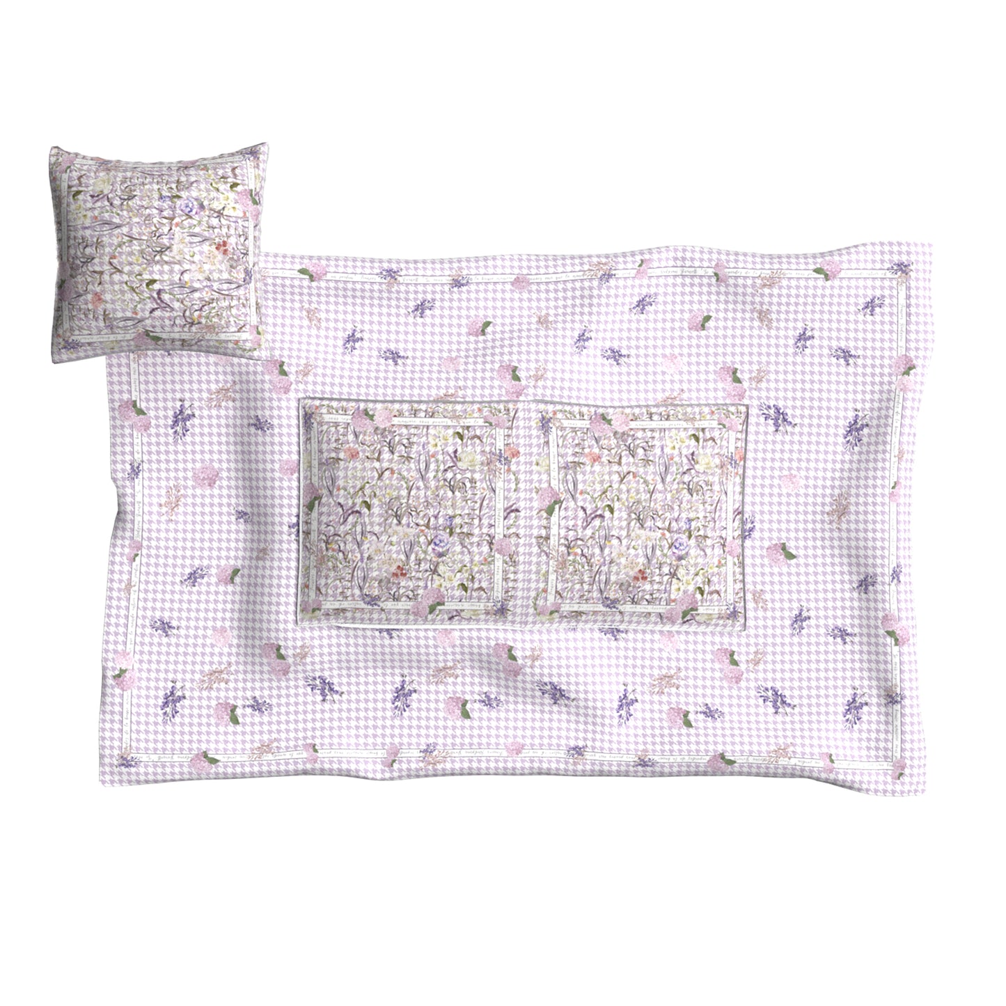 "Secret Violet Garden" Quilt Blanket Pillow 2 in 1