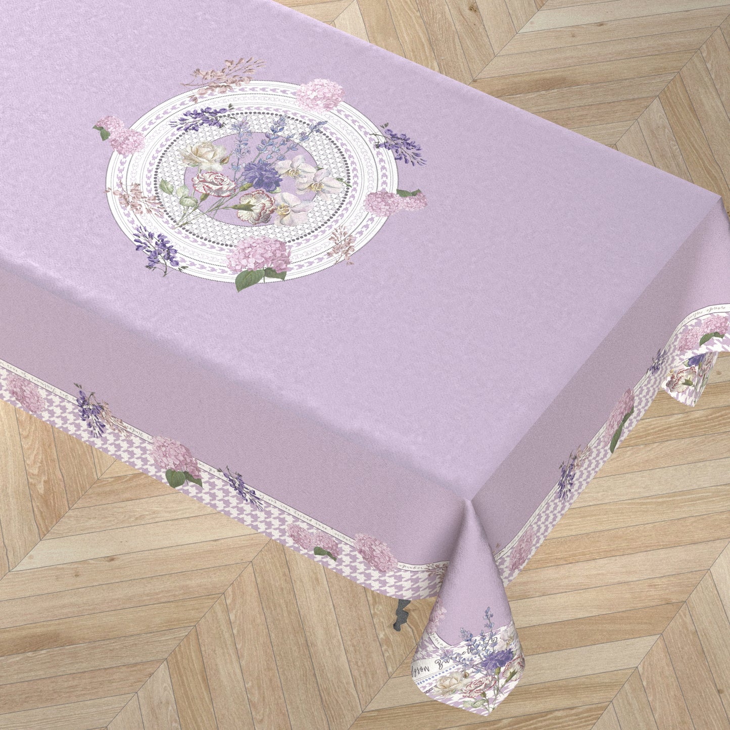 "Secret Violet Garden" Hydrangea Waterproof Tablecloth