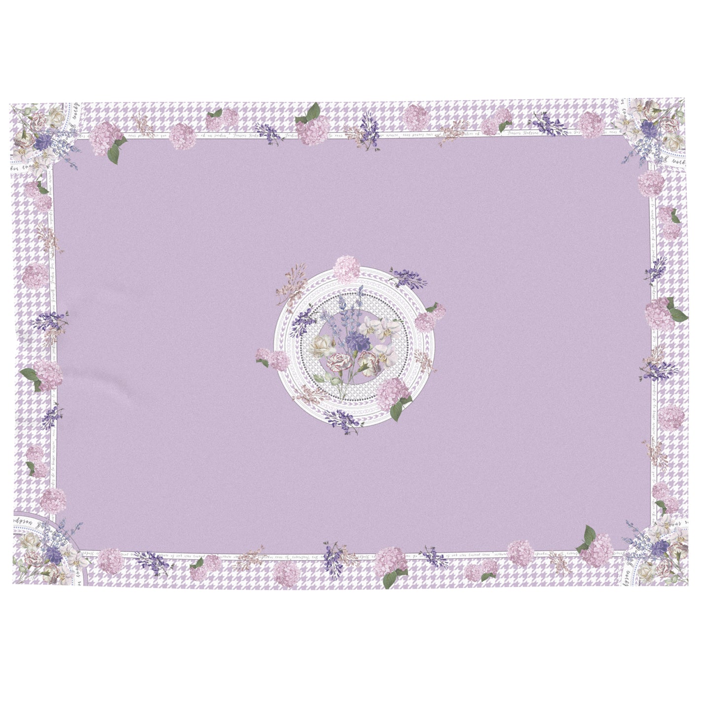 "Secret Violet Garden" Hydrangea Waterproof Tablecloth