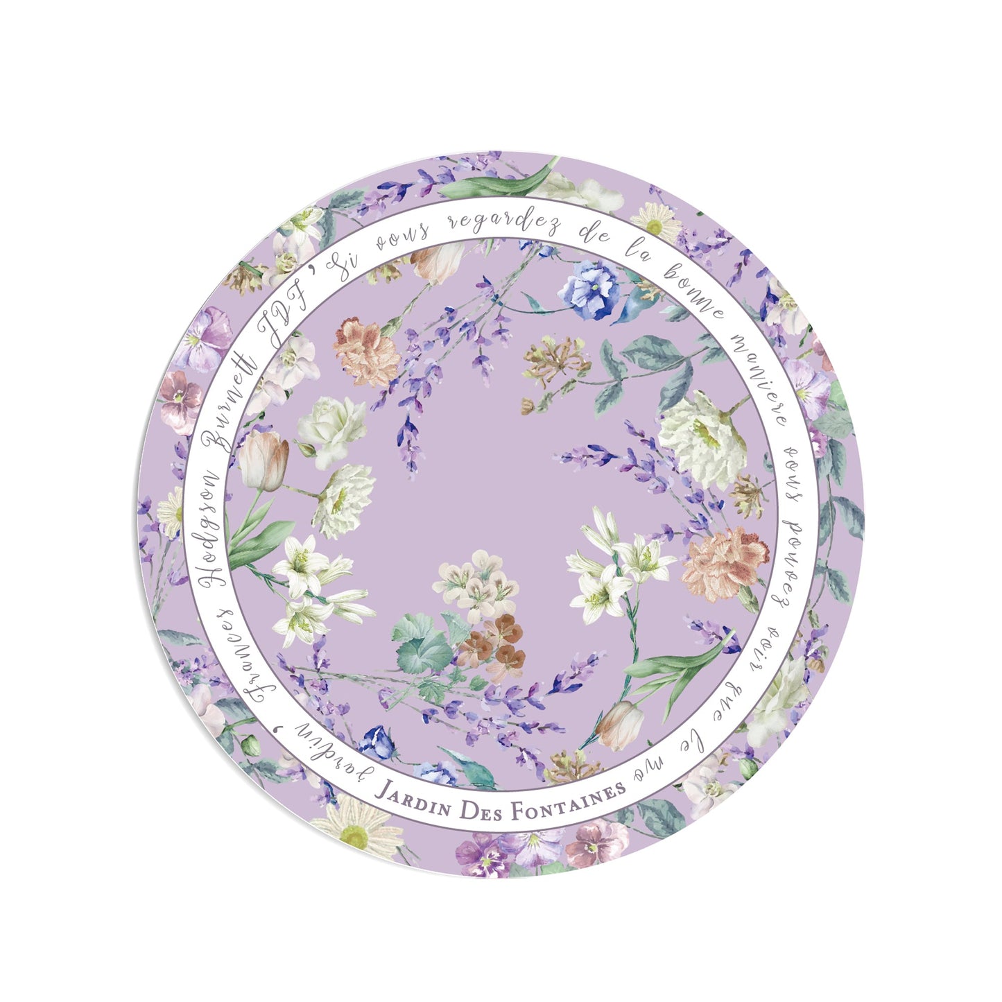 "Secret Violet Garden" Ceramic Coaster