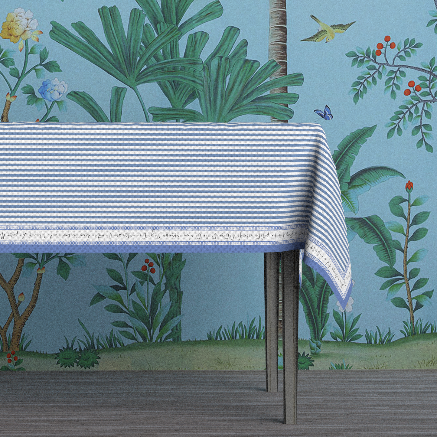 "Wild Blue Yonder" De Cerisier Waterproof Tablecloth